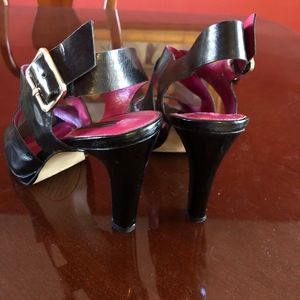 Bandolino Shoes - Black sling back high heeled leather dress sandals Bandolino Shoes - Black sling back high heeled leather dress sandals